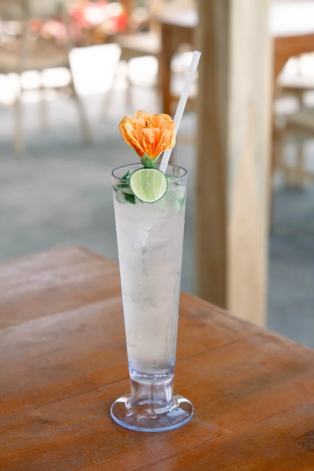 Cocktail with edible flower